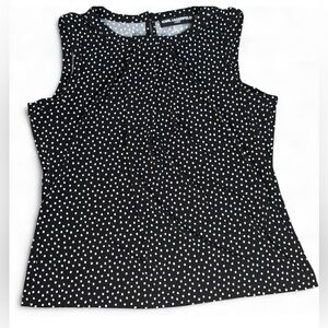 Karl Lagerfeld Paris Polka Dot Sleeveless Blouse – Size L